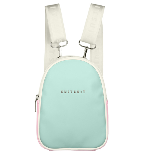 Kép Hátizsák SUITSUIT BF-33020 mini Mesés ötvenes évek menta és rózsaszín - 3 L
