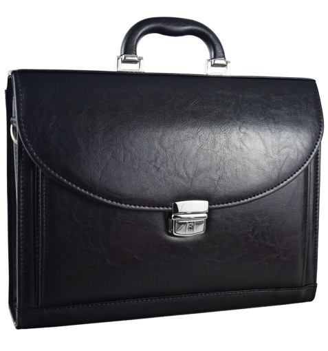 Kép Aktatáska REAbags 9004-TR - fekete/nikkel - 11 L
