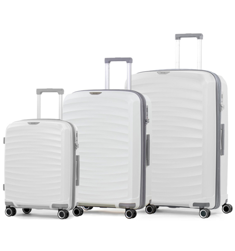 Kép ROCK TR-0212/3 PP utazótáska szett - fehér - 120 L / 74 L / 35 L + 15% EXPANDER