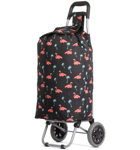 Kép HOPPA ST-375 bevásárlótáska kerekeken - flamingó - 48 L