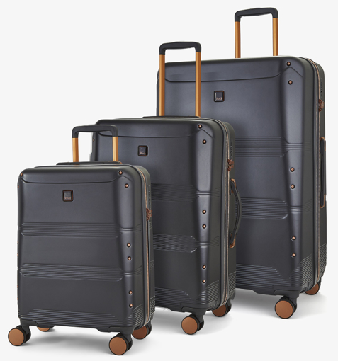 Kép Utazótáska szett ROCK TR-0238/3 ABS/PC - szén - 102 L / 60 L + 20% EXPANDER / 34 L
