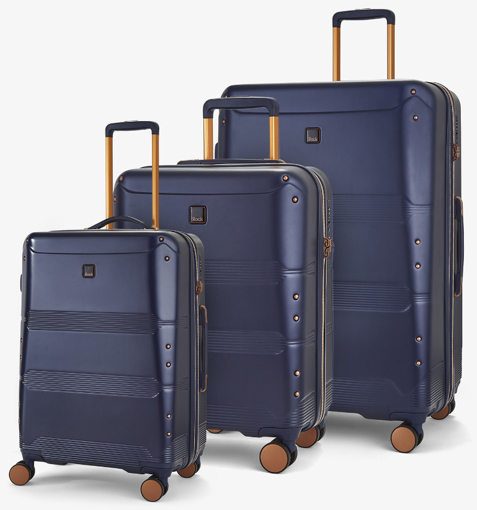 Kép Utazótáska szett ROCK TR-0238/3 ABS/PC - sötétkék - 102 L / 60 L + 20% EXPANDER / 34 L