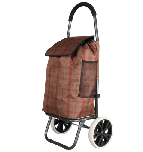Kép METRO ST-03 bevásárlótáska - bézs/piros - 38 L