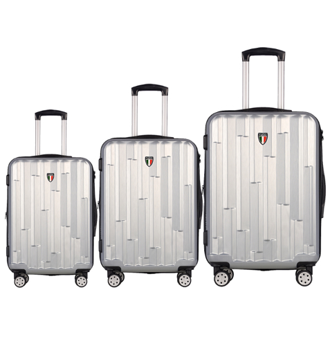 Kép TUCCI Riflettore T-0272/3 ABS utazótáska készlet - ezüst - 91 L / 58 L + 35% EXPANDER / 31 L