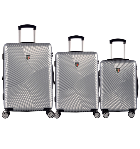 Kép TUCCI Srotolare T-0277/3 ABS utazótáska szett - ezüst - 91 L / 59 L + 35% EXPANDER / 33 L