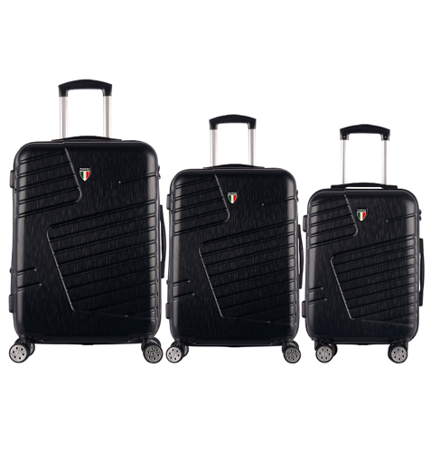 Kép TUCCI Boschetti T-0278/3 ABS utazótáska készlet - fekete - 96 L / 62 L + 35% EXPANDER / 36 L