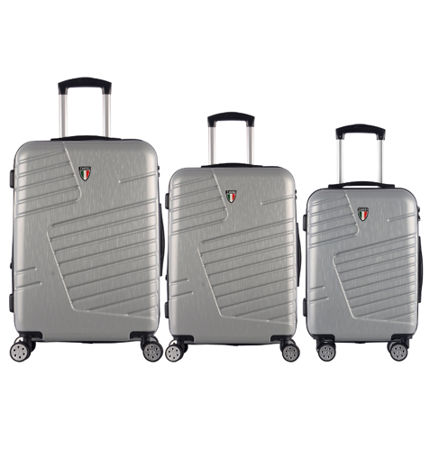 Kép TUCCI Boschetti T-0278/3 ABS utazótáska szett - ezüst - 96 L / 62 L + 35% EXPANDER / 36 L