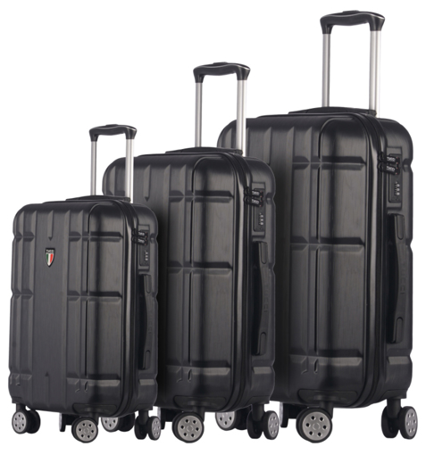 Kép TUCCI Massa T-0279/3 ABS utazótáska készlet - fekete - 124 L / 81 L + 35% EXPANDER / 33 L