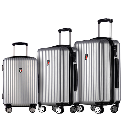 Kép Utazótáska készlet TUCCI Banda T-0274/3 ABS - ezüst - 96 L / 60 L + 35% EXPANDER / 33 L
