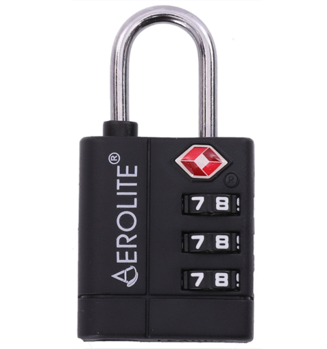 Kép TSA kódos lakat AEROLITE - fekete