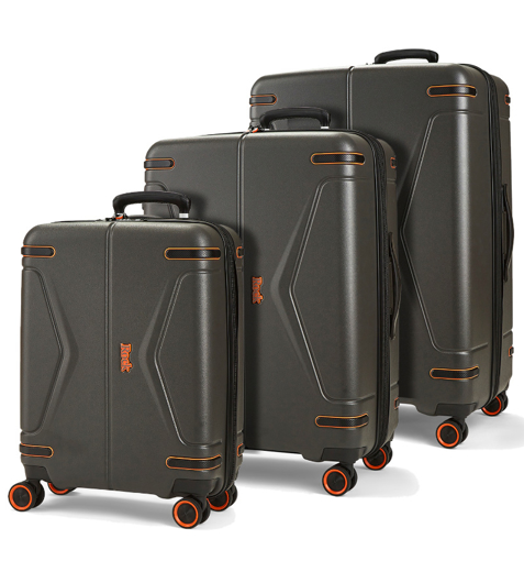 Kép Utazótáska szett ROCK TR-0251/3 ABS - faszén - 107 L / 72 L / 33 L + 20% EXPANDER