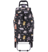 Kép HOPPA ST-57385 Cats&amp;Dogs bevásárlótáska kerekeken - Fekete 57 L