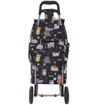 Kép HOPPA ST-57385 Cats&amp;Dogs bevásárlótáska kerekeken - Fekete 57 L