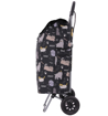 Kép HOPPA ST-57385 Cats&amp;Dogs bevásárlótáska kerekeken - Fekete 57 L