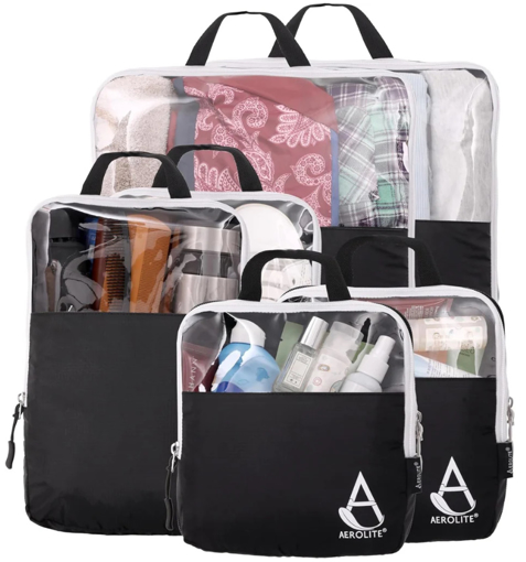 Kép Utazásszervező szett AEROLITE PC002 - fekete 1,5 L / 2,3 4,9 + EXPANDER
