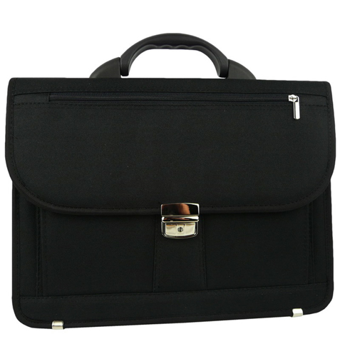 Kép Aktatáska REAbags 7618-T - fekete/nikkel 19 L