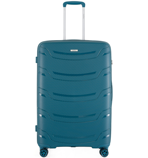 Kép Cestovní kufr HIGHBURY Carbon HBY-0178/3-M PP - petrol - 62 L