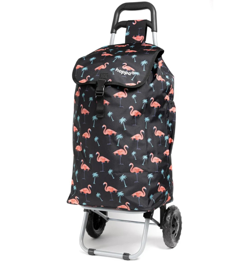 Kép Nákupní taška na kolečkách HOPPA ST-57375 Flamingo - černá - 57 L