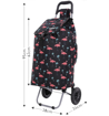 Kép Nákupní taška na kolečkách HOPPA ST-57375 Flamingo - černá - 57 L