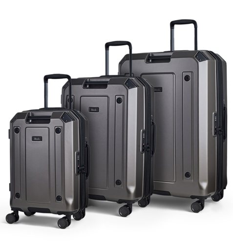 Kép Sada cestovních kufrů ROCK Alpine TR-0288/3 ABS/PC - charcoal - 94 L / 65 L / 39 L + 15% EXPANDER