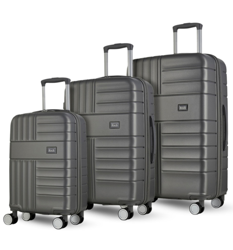 Kép Sada cestovních kufrů ROCK Aspen TR-0282/3 PP - charcoal - 103 L / 61 L / 36 L