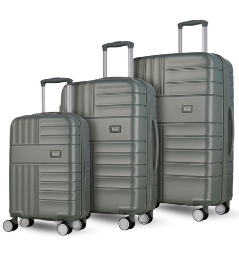Kép Sada cestovních kufrů ROCK Aspen TR-0282/3 PP - světle zelená - 103 L / 61 L / 36 L