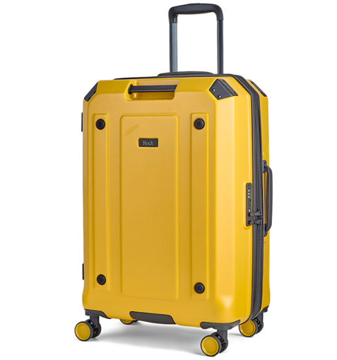 Kép Cestovní kufr ROCK Alpine TR-0288/3-M ABS/PC - žlutá - 65 L + 15% EXPANDER