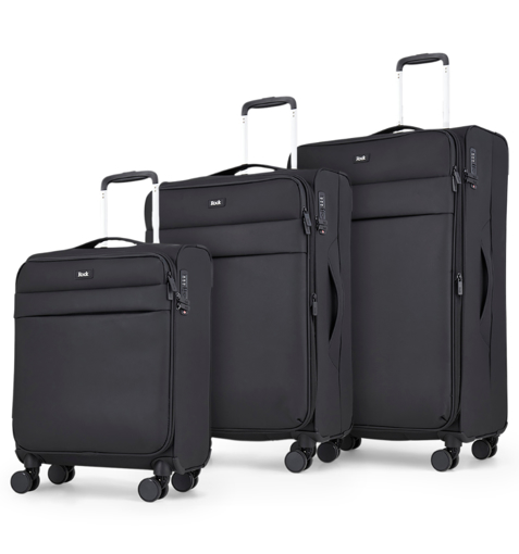 Kép Sada cestovních kufrů ROCK Harper TR-0286/3 - černá - 82 L / 50 L + EXPANDER / 34 L