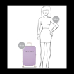 Kép Plastový kufr SUITSUIT® Fabulous Fifties Royal Lavender M - fialová - 60 L