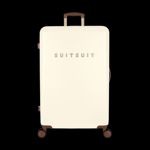 Kép Plastový kufr SUITSUIT® Fab Seventies Antique White L - bílá - 91 L
