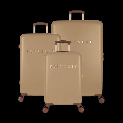 Kép Sada cestovních kufrů SUITSUIT® Fab Seventies Cuban Sand - hnědá