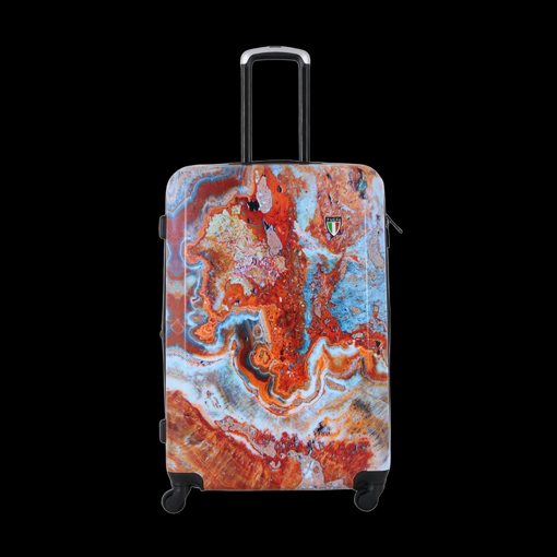 Kép Plastový kufr TUCCI Turkish Marble M - barevný potisk - 57 L