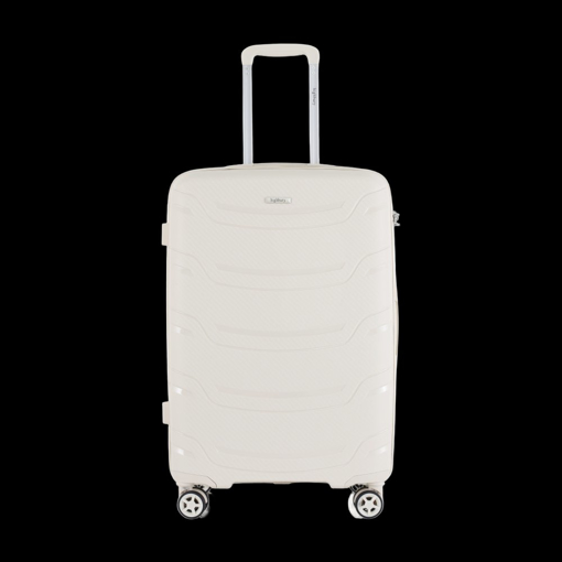 Kép Plastový kufr HIGHBURY Carbon M - béžová - 62 L