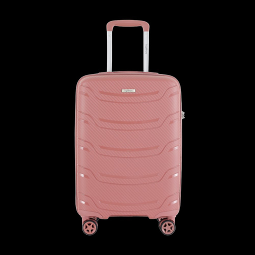 Kép Plastový kufr HIGHBURY Carbon M - růžová - 62 L