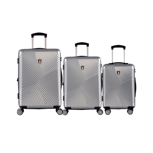 Kép TUCCI Srotolare T-0277/3 ABS utazótáska szett - ezüst - 91 L / 59 L + 35% EXPANDER / 33 L