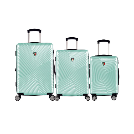 Kép TUCCI Srotolare T-0277/3 ABS utazótáska készlet - zöld - 91 L / 59 L + 35% EXPANDER / 33 L