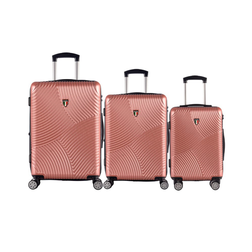 Kép TUCCI Srotolare T-0277/3 ABS utazótáska készlet - rózsaszín - 91 L / 59 L + 35% EXPANDER / 33 L