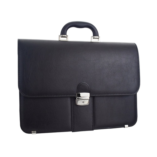 Kép Aktatáska REAbags 9003-TR - fekete/nikkel 12 L