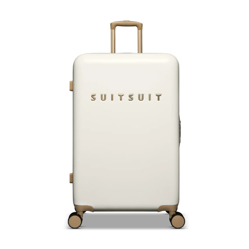 Kép Plastový kufr SUITSUIT® Fusion White Swan M - bílá - 60 L