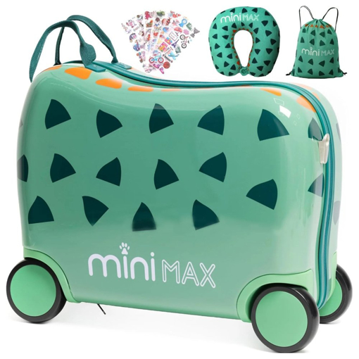 Kép Dětský kufr AEROLITE MiniMax Ride-On Dinosaurus - Zelená - 29 L