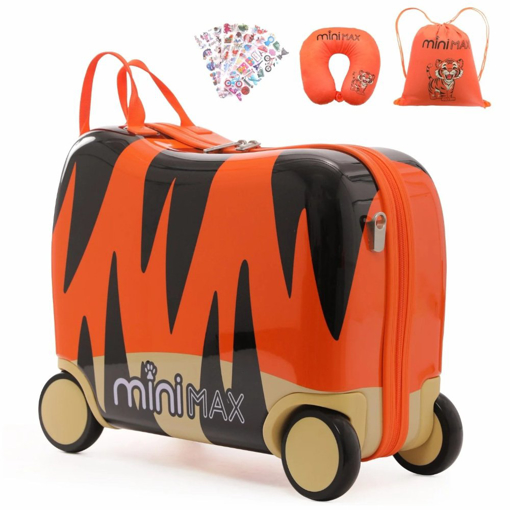 Kép Dětský kufr AEROLITE MiniMax Ride-On Tiger - Oranžová - 29 L