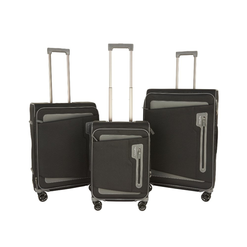 Kép Sada cestovních kufrů HIGHBURY Kepler - černá / šedá - 99 / 63 / 34 L