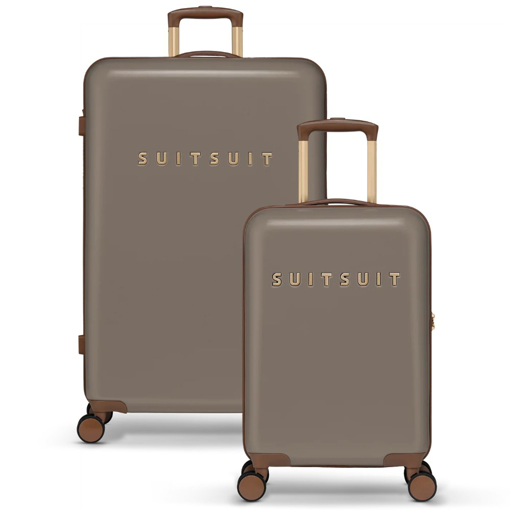 Kép Sada cestovních kufrů SUITSUIT® Fab Seventies Taupe 2 ks - hnědá - 91 / 32 L