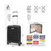 Kép Sada cestovních kufrů AEROLITE T-155 2 ks - černá - 100.8 / 39.6 L