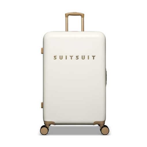 Kép Plastový kufr SUITSUIT® Fusion White Swan M - bílá - 60 L
