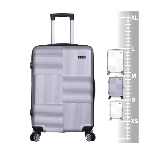 Kép METRO LLTC3 M műanyag bőrönd - ezüst 61 L