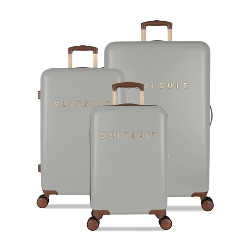 Kép Sada cestovních kufrů SUITSUIT® Fab Seventies Limestone - šedá - 91 / 60 / 32 L