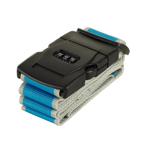 Kép Bezpečnostní popruh na kufr s kódovým zámkem ROCK - Modrá