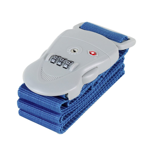 Kép Bezpečnostní popruh na kufr s TSA kódovým zámkem ROCK - Modrá