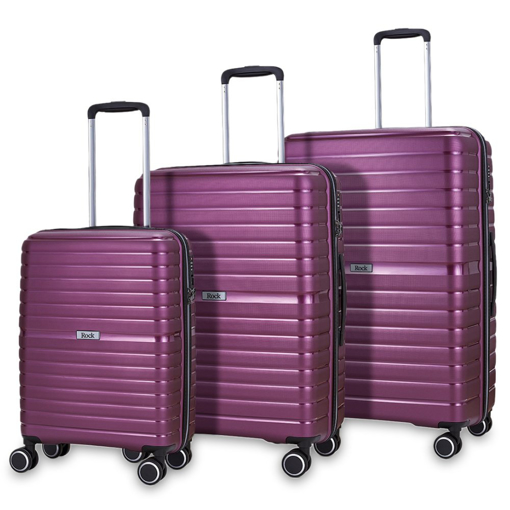 Kép Sada cestovních kufrů ROCK Hydra-lite - fialová - 98 / 63 / 35 L